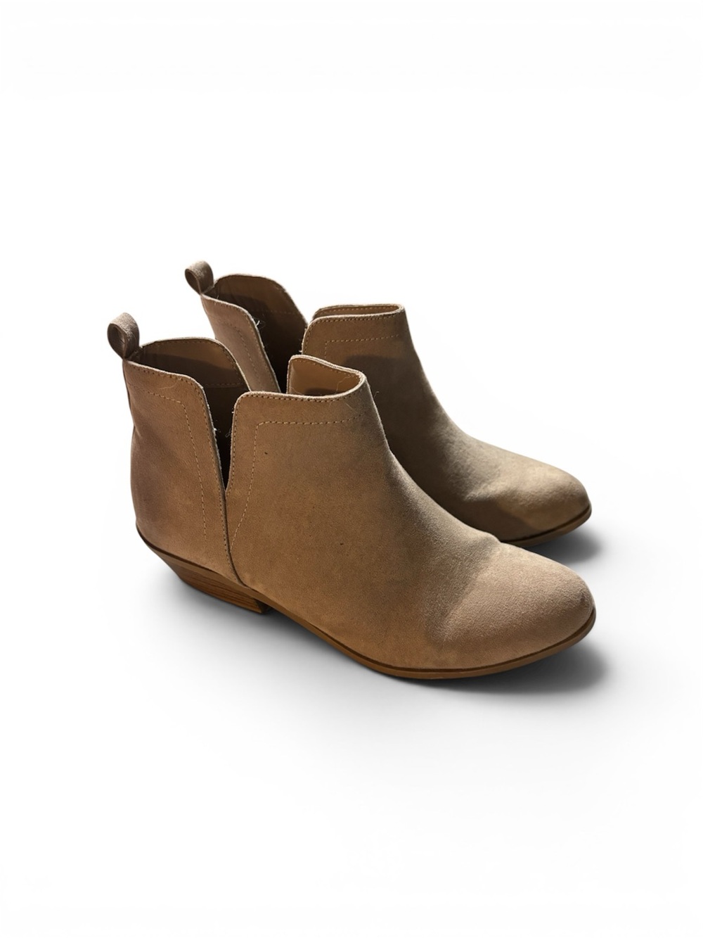 Serra Tan Suede Ankle Booties